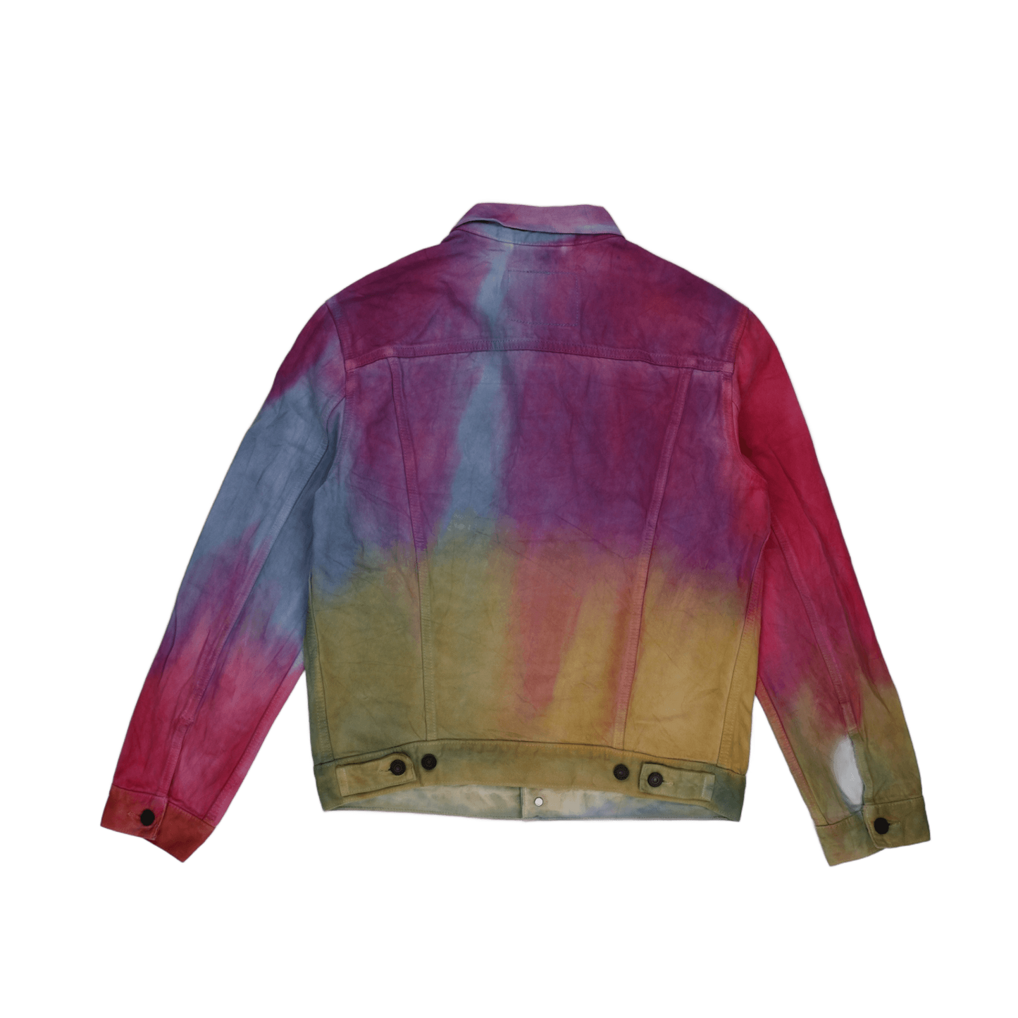 Levi's Multicolour Tie-Dye Denim Trucker Jacket Medium Cotton Vintage