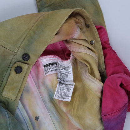 Levi's Multicolour Tie-Dye Denim Trucker Jacket Medium Cotton Vintage
