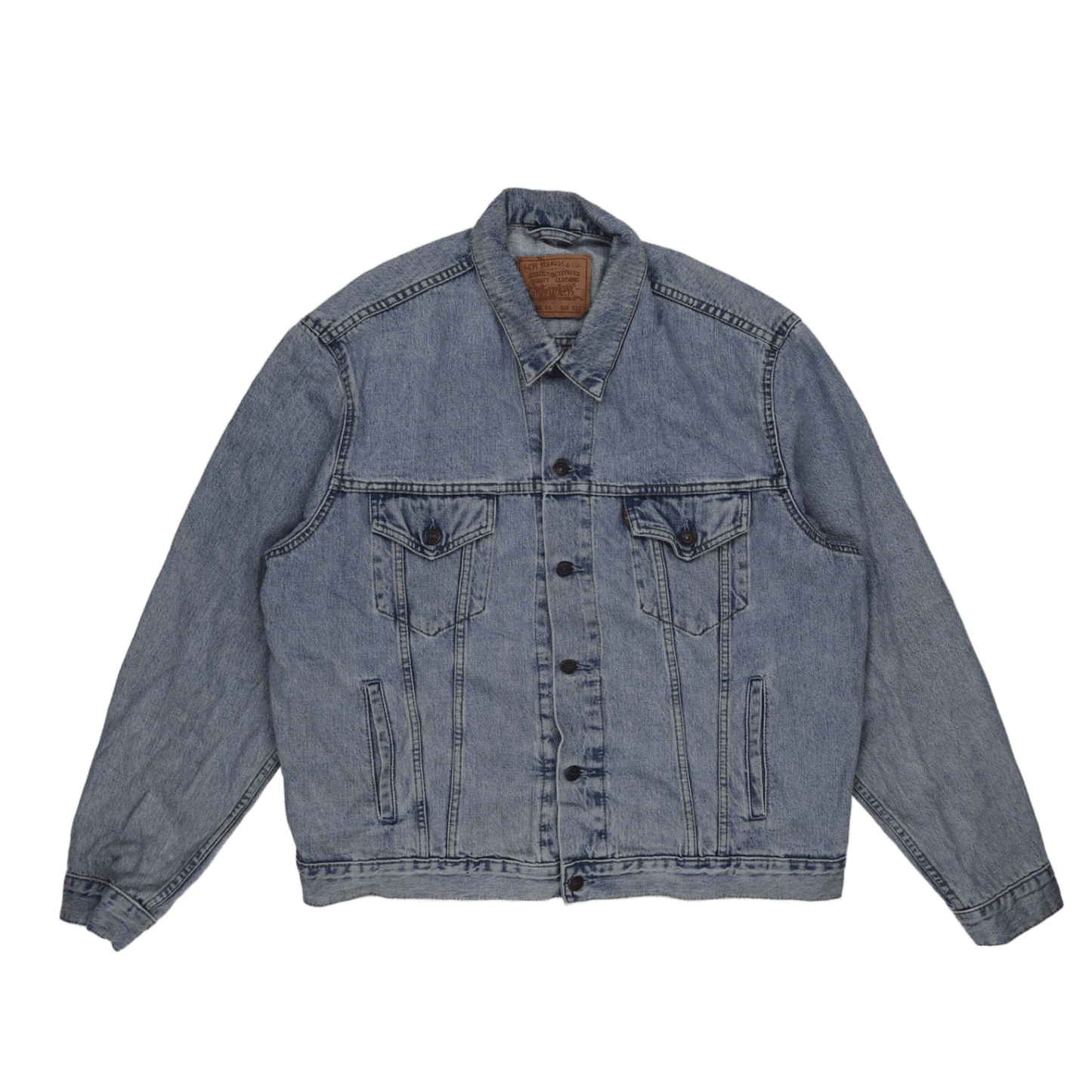 Levi's Vintage XXL 70503 Light Blue Denim Trucker Jacket Cotton