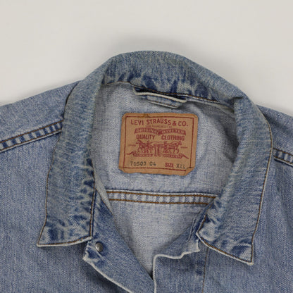 Levi's Vintage XXL 70503 Light Blue Denim Trucker Jacket Cotton