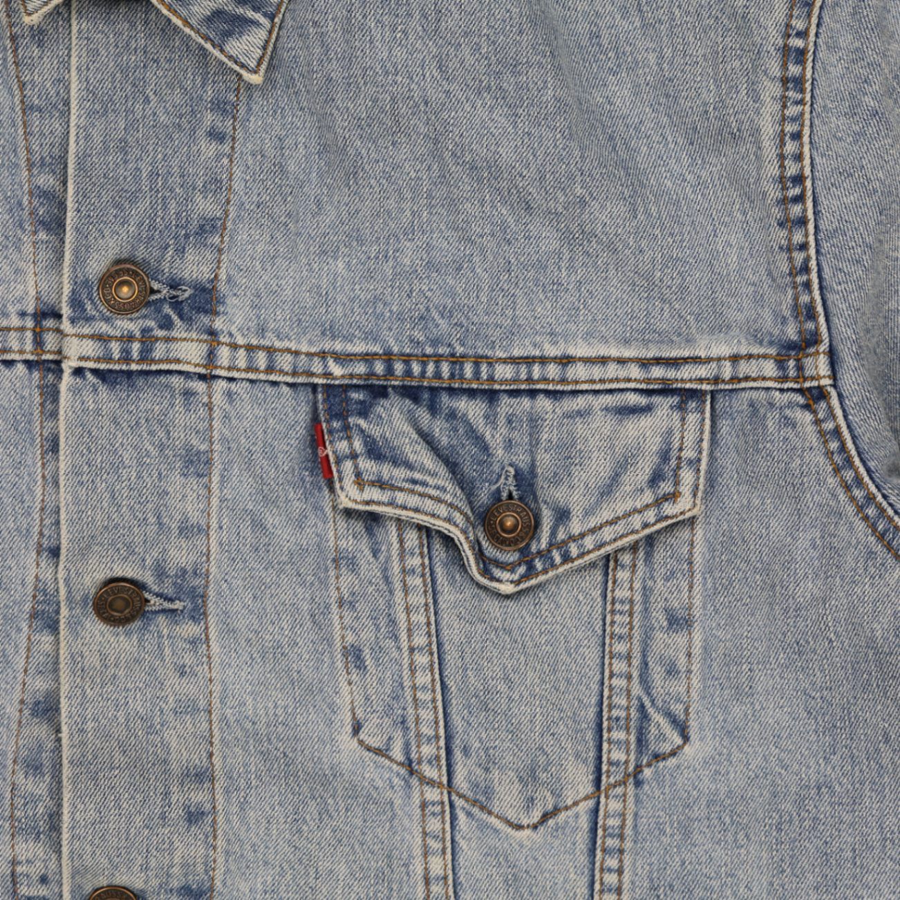 Levi's Vintage XXL 70503 Light Blue Denim Trucker Jacket Cotton