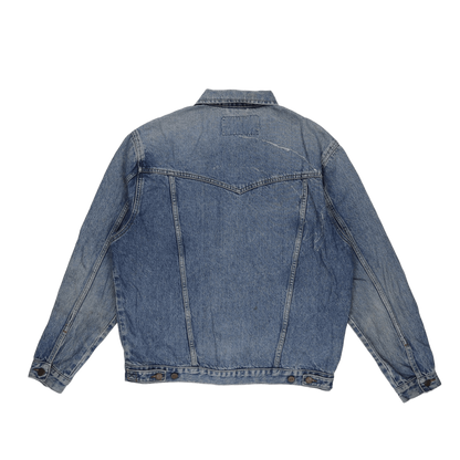 Wrangler Authentic Western Denim Jacket Blue Large 100% Cotton Vintage