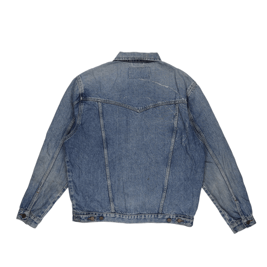 Wrangler Authentic Western Denim Jacket Blue Large 100% Cotton Vintage