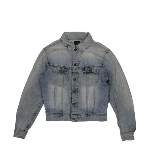 Lee Vintage Blue Denim Trucker Jacket Medium Cotton Size M