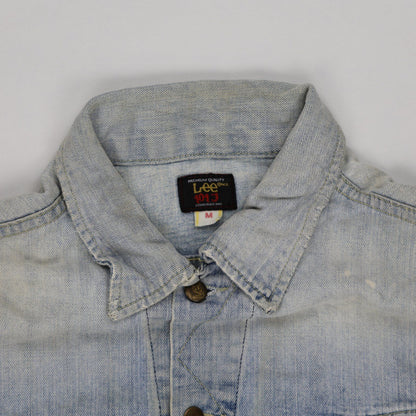Lee Vintage Blue Denim Trucker Jacket Medium Cotton Size M
