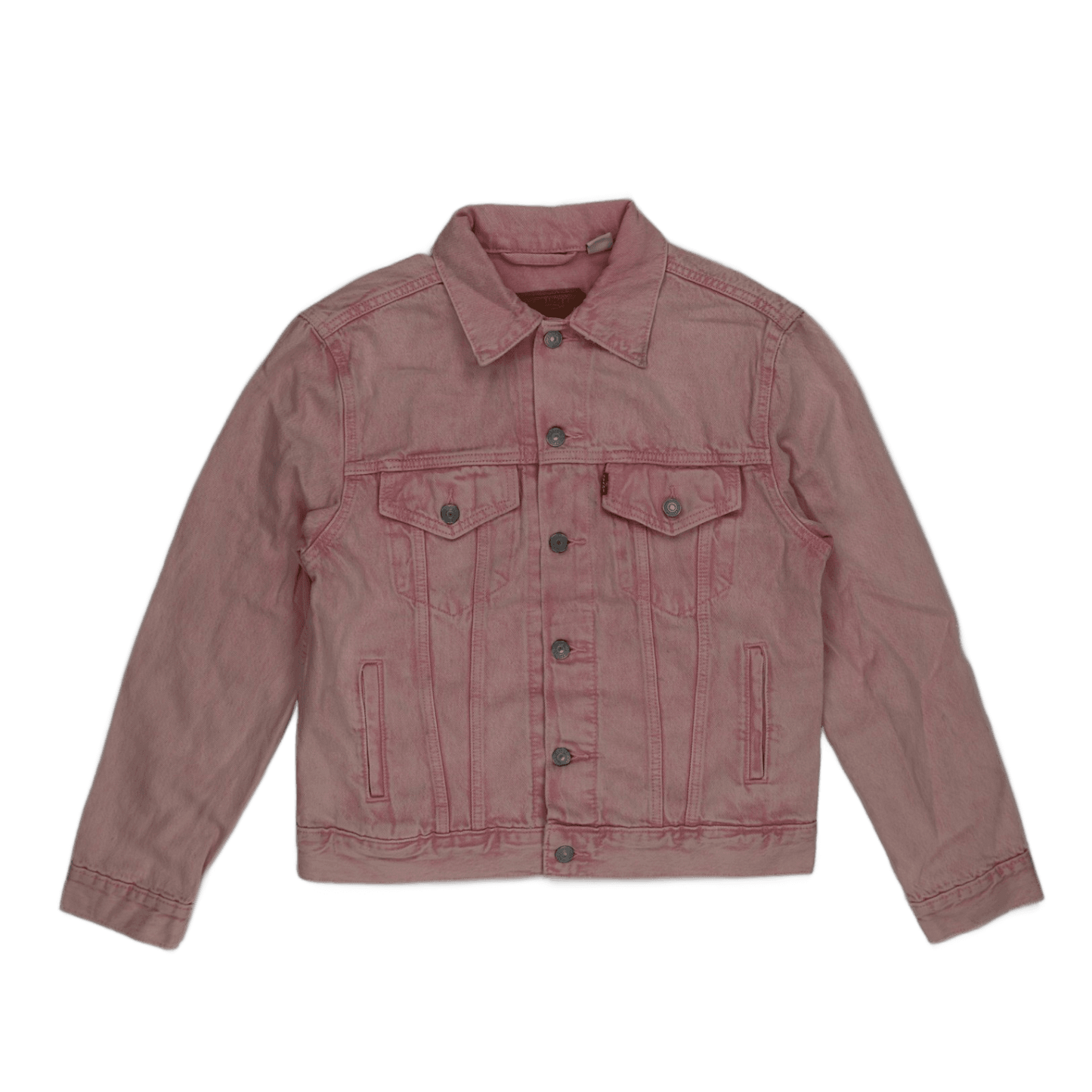 Levi's Pink Denim Jacket Women's Small Cotton Collared Trucker Style