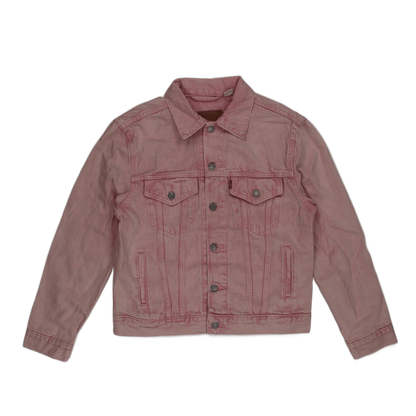 Levi's Pink Denim Jacket Women's Small Cotton Collared Trucker Style