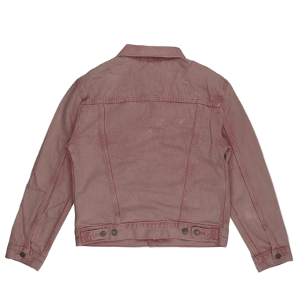 Levi's Pink Denim Jacket Women's Small Cotton Collared Trucker Style