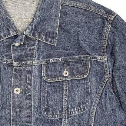 Diesel Vintage Blue Denim Jacket XL 100 Percent Cotton Collared