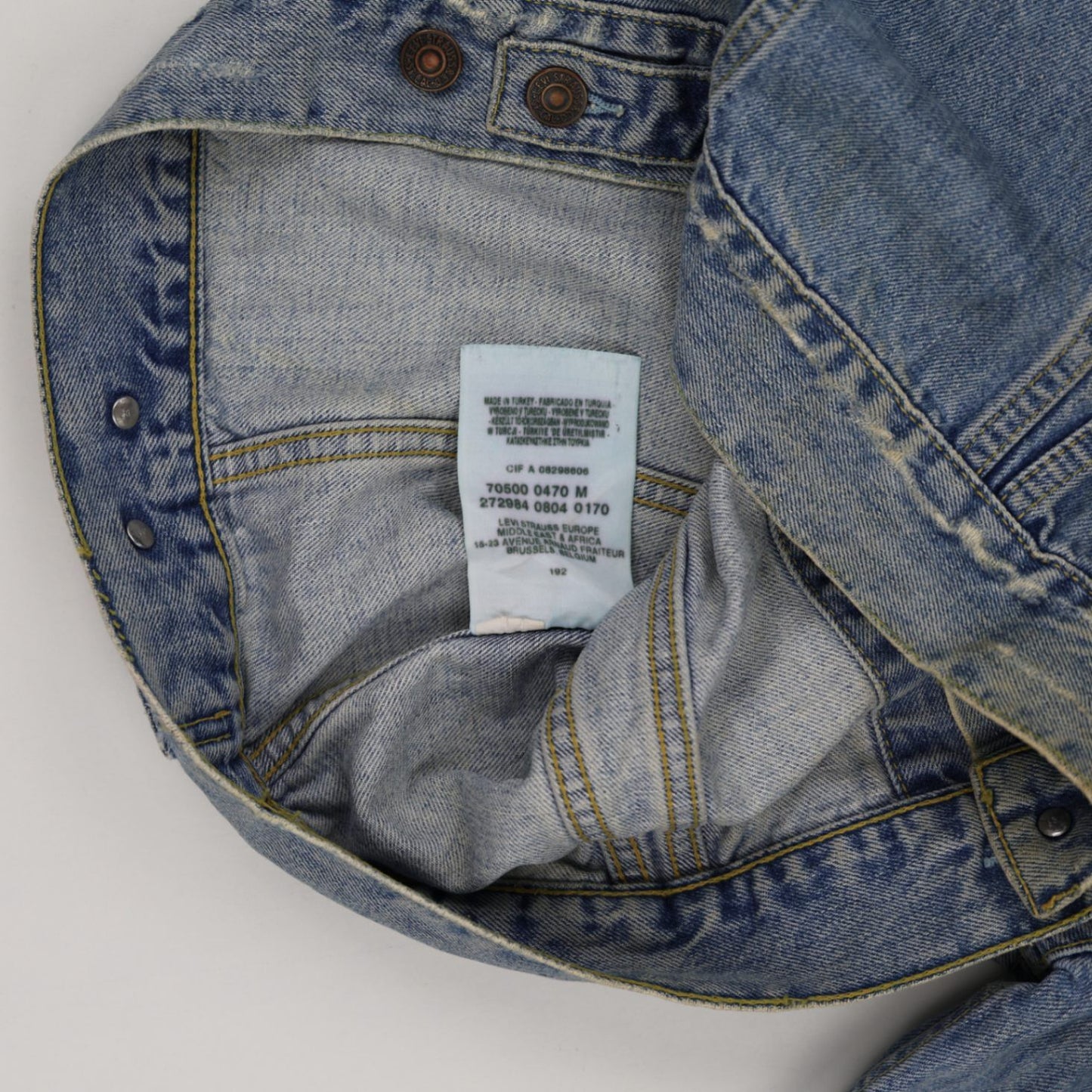 Levi's Vintage 70506 Trucker Jacket Distressed Blue Medium Cotton Denim