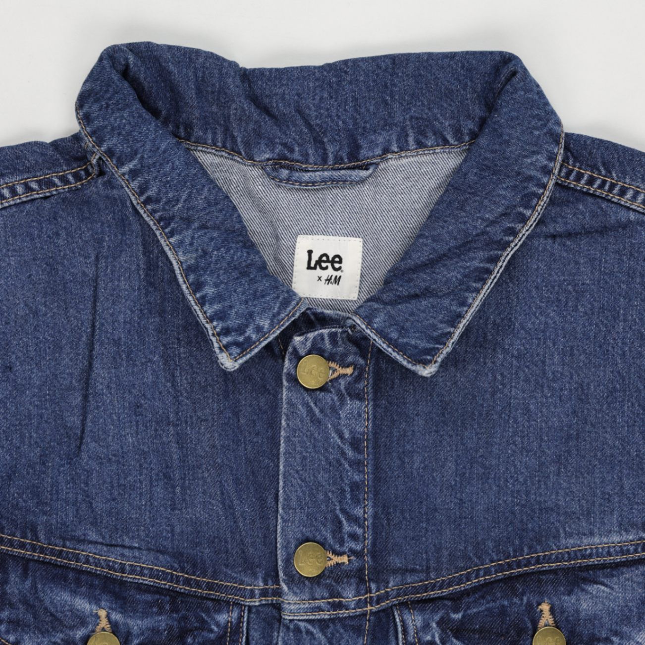 Lee x H&M Vintage Blue Oversized Jacket Large 100% Cotton