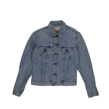 Levi's Vintage Blue Cotton Denim Trucker Jacket Women Size L