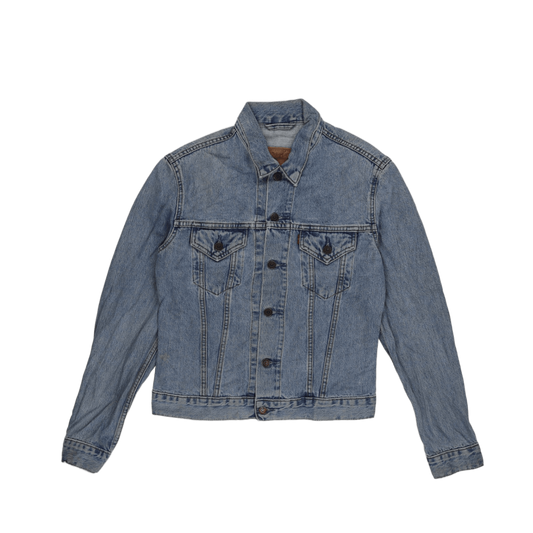 Levi's Vintage Blue Cotton Denim Trucker Jacket Women Size L