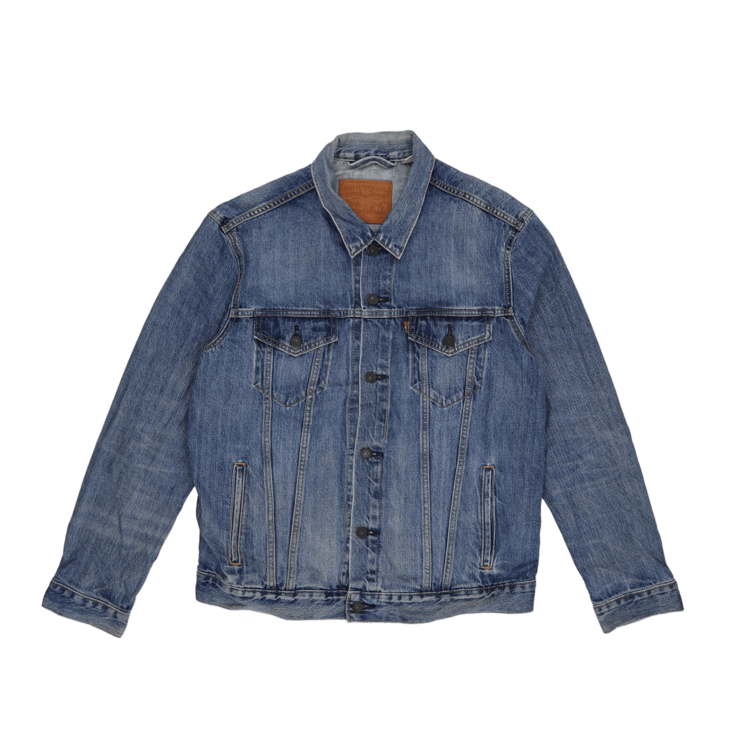 Levi's Vintage Blue Denim Trucker Jacket Size Large Cotton