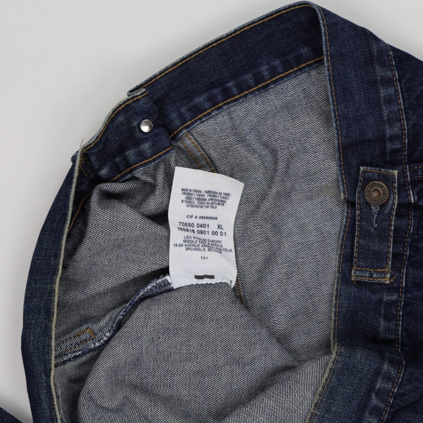 Levi's 70550 XL Vintage Denim Trucker Jacket Blue Cotton Denim