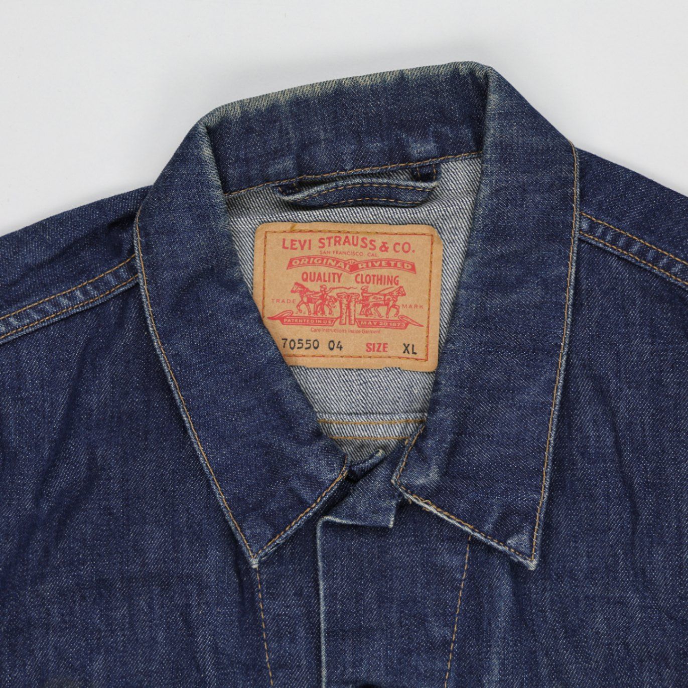 Levi's 70550 XL Vintage Denim Trucker Jacket Blue Cotton Denim