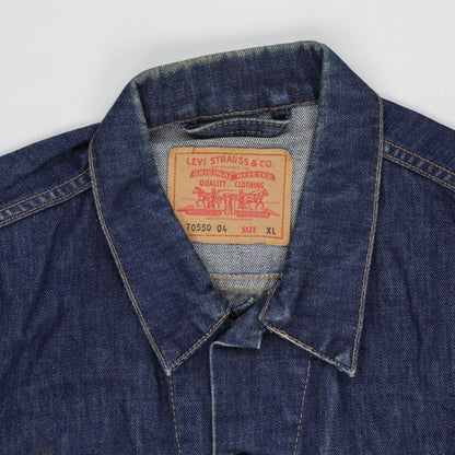 Levi's 70550 XL Vintage Denim Trucker Jacket Blue Cotton Denim