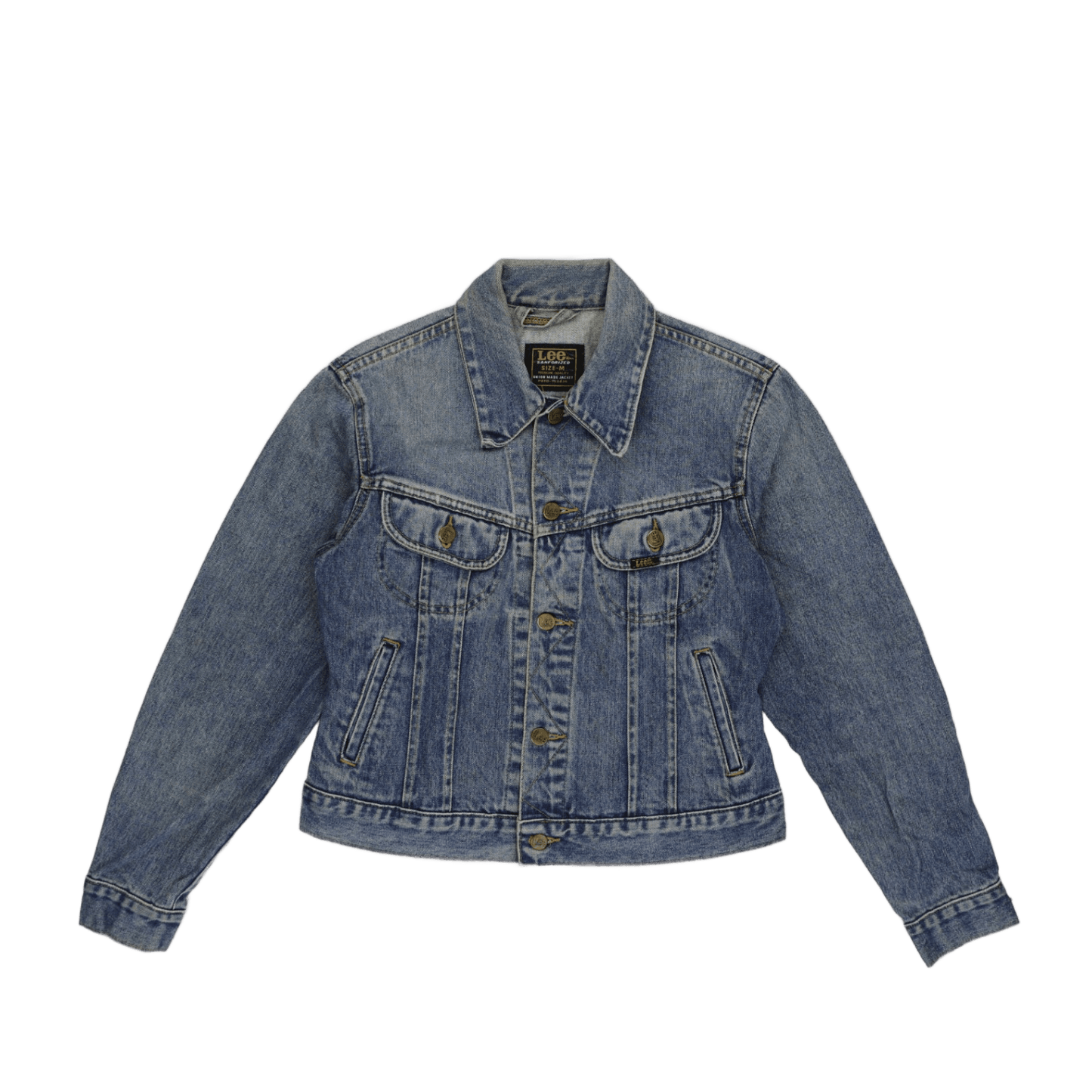 Lee Vintage Denim Jacket Blue Medium 100 Percent Cotton Unisex