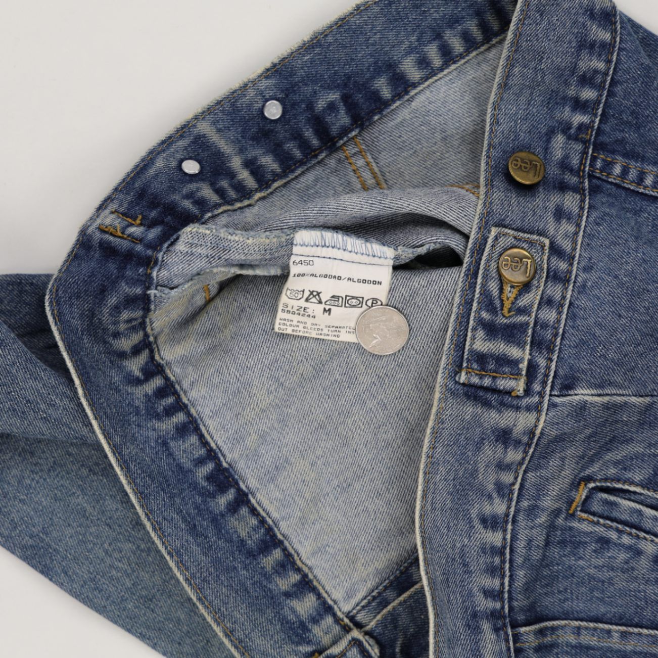 Lee Vintage Denim Jacket Blue Medium 100 Percent Cotton Unisex