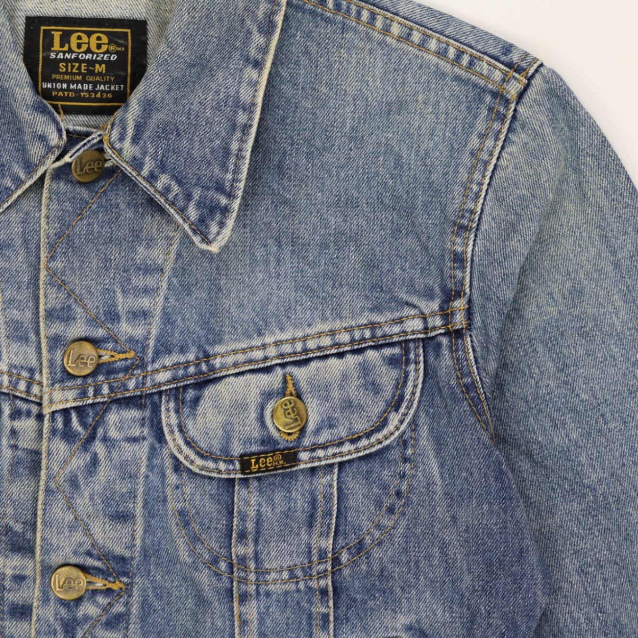 Lee Vintage Denim Jacket Blue Medium 100 Percent Cotton Unisex