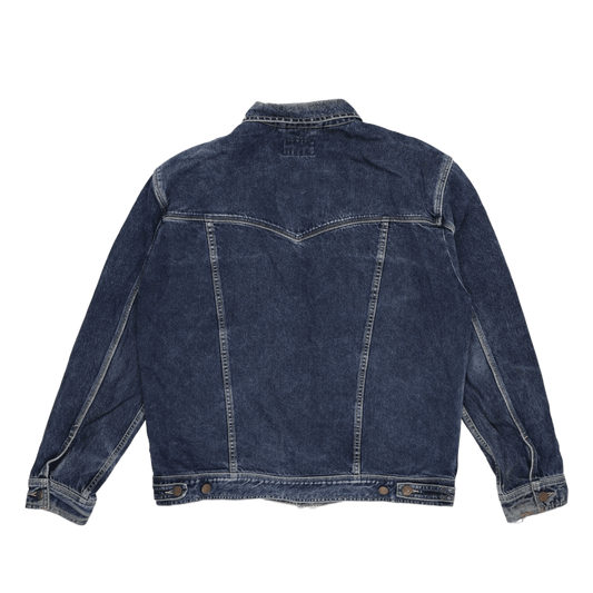 Wrangler Vintage Blue Jean Jacket XXL 100% Cotton Collared Men's Clothing