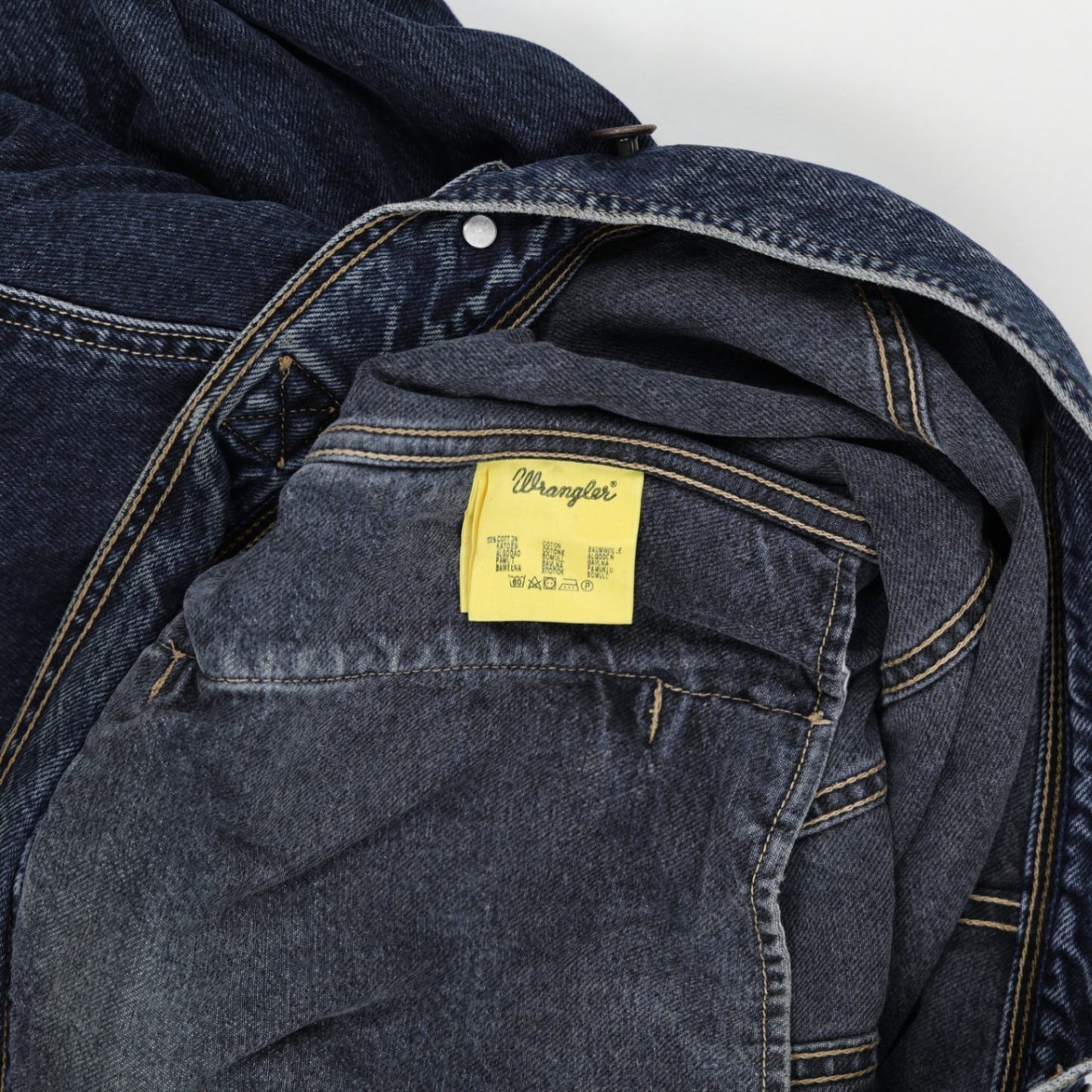 Wrangler Vintage Blue Jean Jacket XXL 100% Cotton Collared Men's Clothing