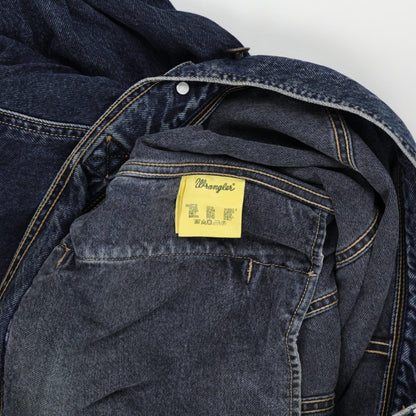 Wrangler Vintage Blue Jean Jacket XXL 100% Cotton Collared Men's Clothing