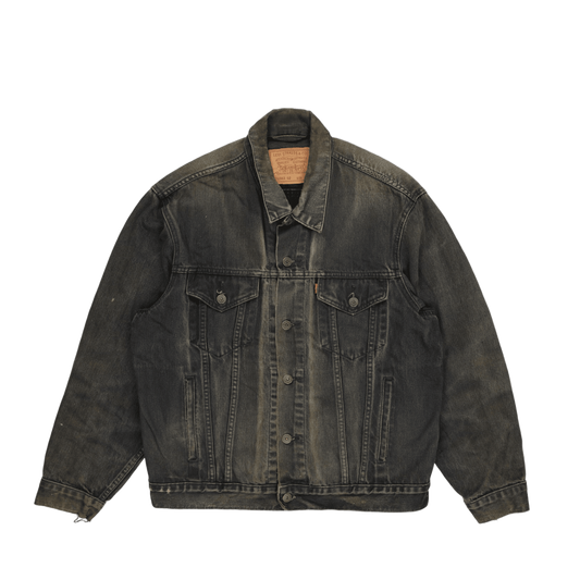 Levi's Vintage 70503 Black Denim Trucker Jacket Men's Large Cotton