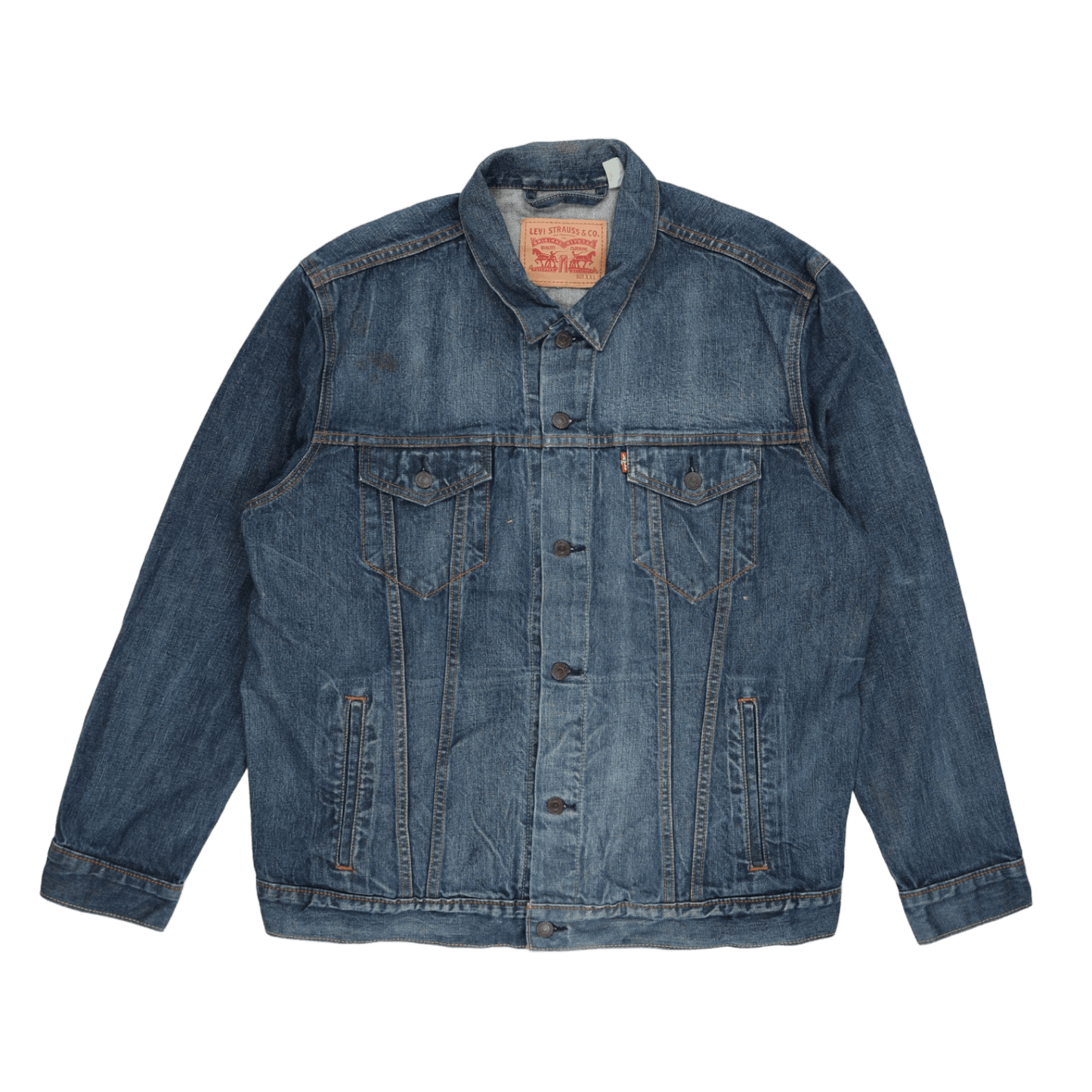 Levi's Vintage Denim Trucker Jacket Blue XXL 100% Cotton