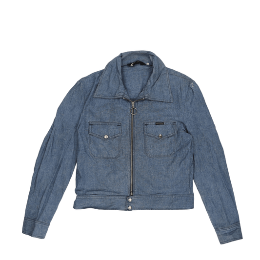 Vintage Wrangler 1970s Zip-Up Jacket Blue Medium Cotton Denim