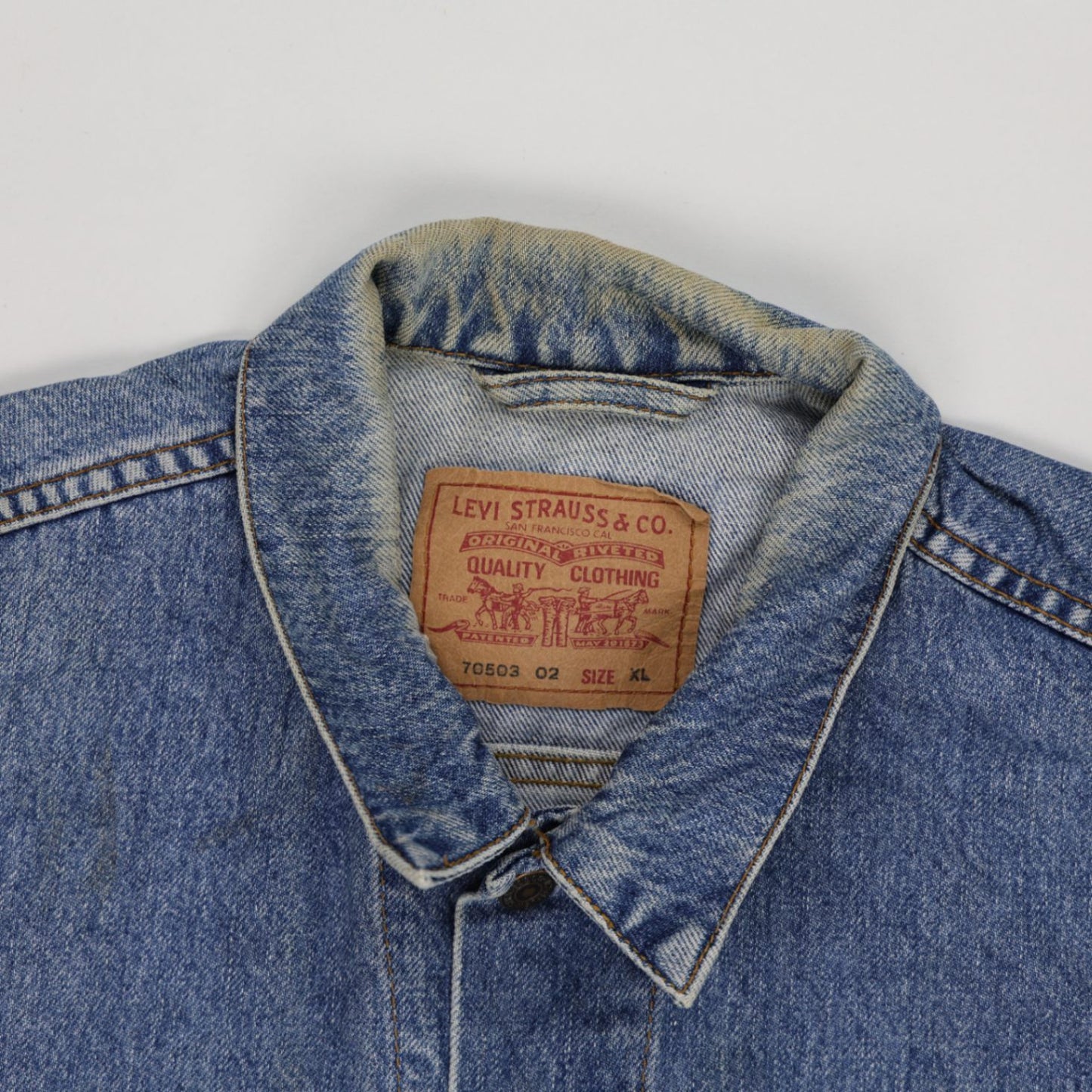 Levi's Vintage Denim Trucker Jacket Blue XL Cotton