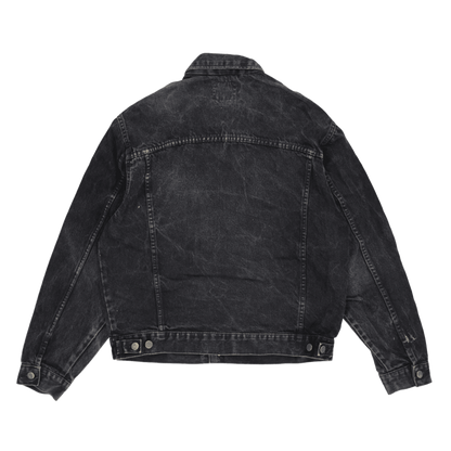 Lee Vintage Black Denim Jacket Large Cotton Denim Collared
