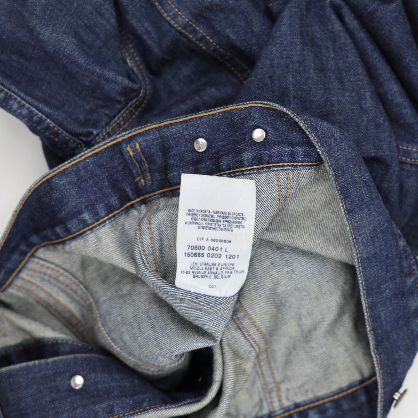 Levi's 70500-04 Vintage Denim Trucker Jacket Blue Large Cotton