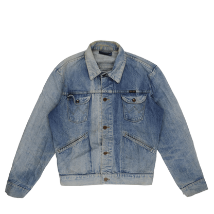 Wrangler Vintage Blue Denim Jacket Men's Medium Cotton Denim Collared