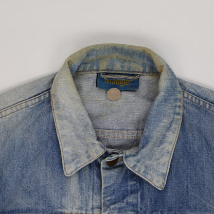 Wrangler Vintage Blue Denim Jacket Men's Medium Cotton Denim Collared