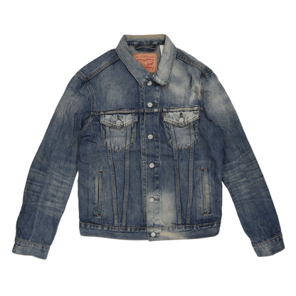 Levi's Denim Trucker Jacket Blue Medium 100 Percent Cotton Vintage