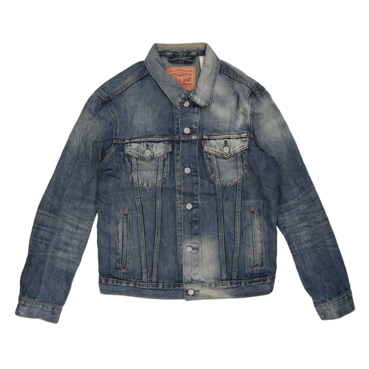 Levi's Denim Trucker Jacket Blue Medium 100 Percent Cotton Vintage