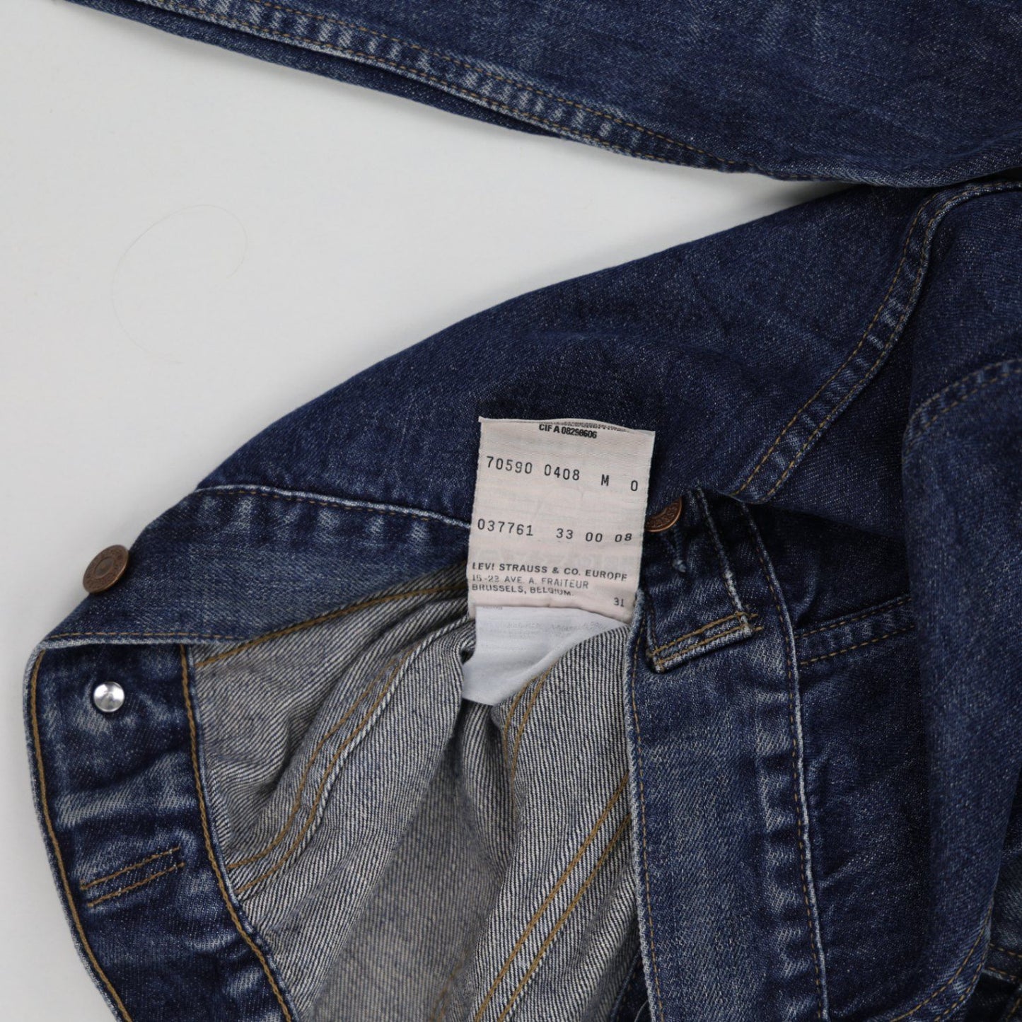 Levi's Vintage 70590 Medium Denim Jacket Blue Denim Cotton Collared