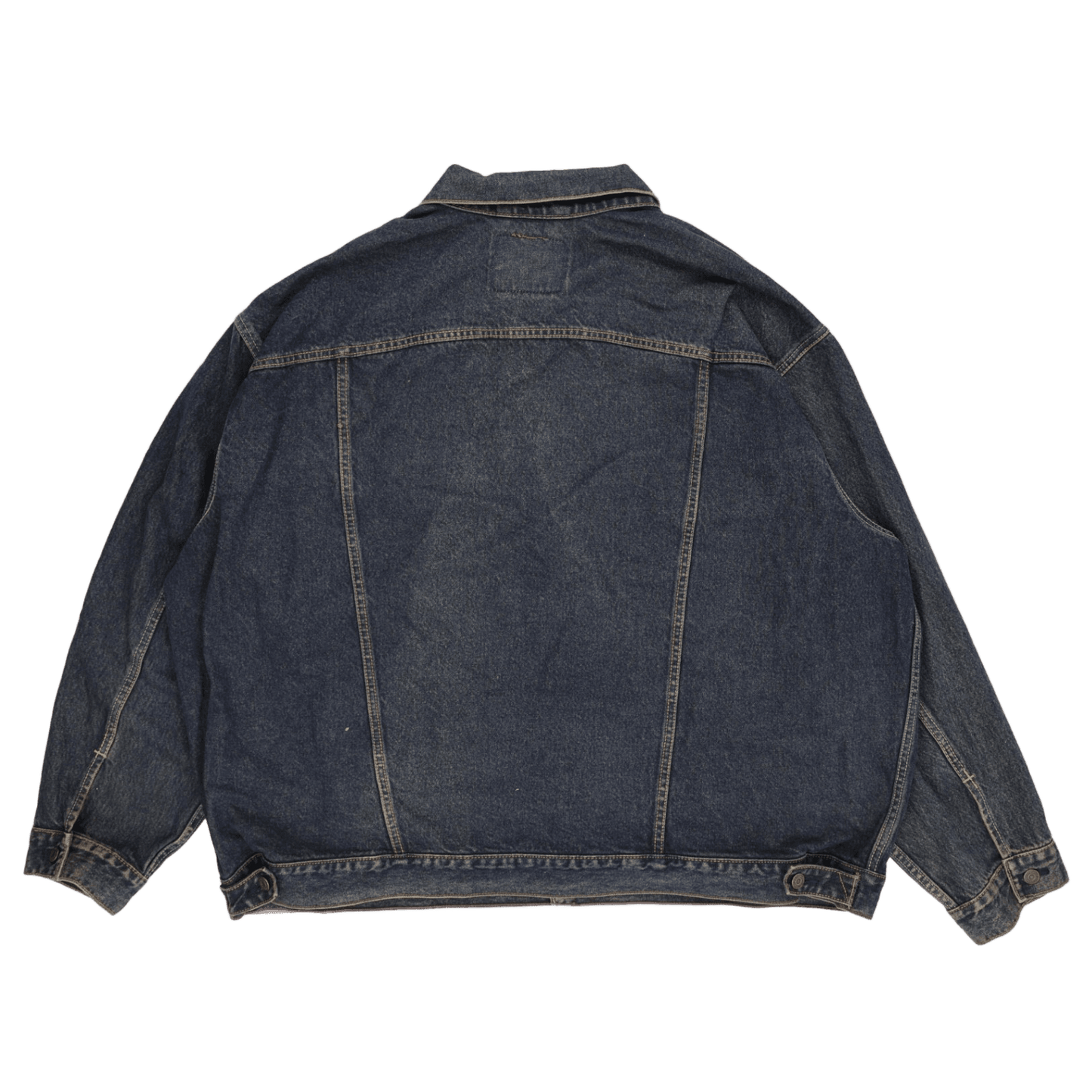 Levi's Vintage Blue Denim Jacket Men's Large 100% Cotton Collared Outerwear