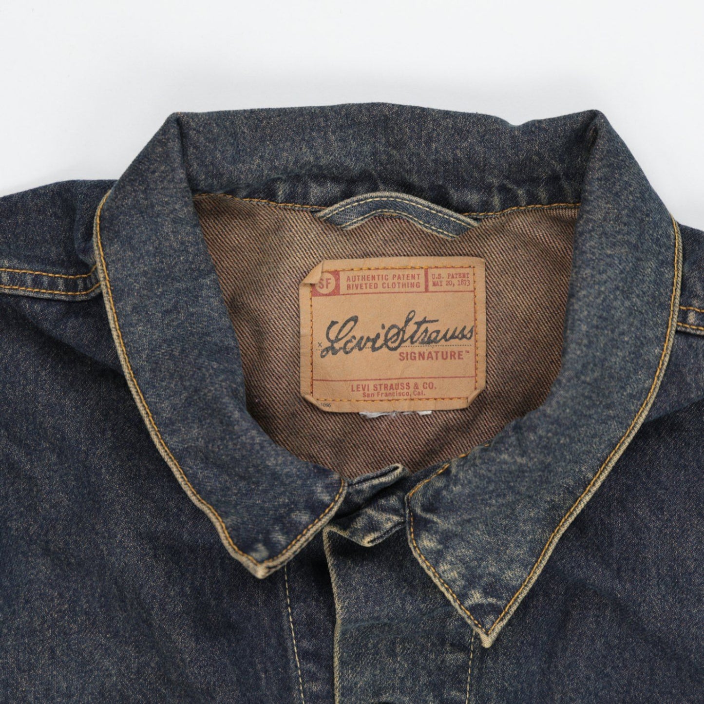 Levi's Vintage Blue Denim Jacket Men's Large 100% Cotton Collared Outerwear