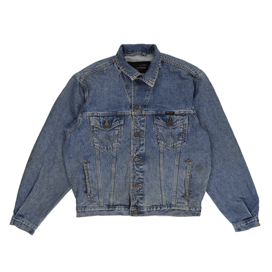 Wrangler Vintage Denim Jacket Blue Small Cotton Collared