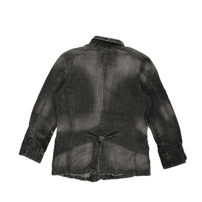 Levi's Redloop Vintage Black Denim Blazer Jacket Size Large 100% Cotton