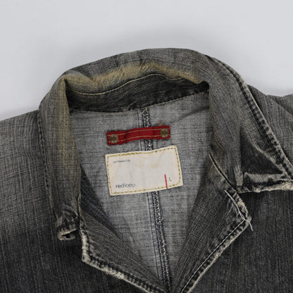 Levi's Redloop Vintage Black Denim Blazer Jacket Size Large 100% Cotton