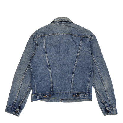 Vintage Wrangler Blue Denim Jacket Men's Medium 100 Percent Cotton Western Style Collared