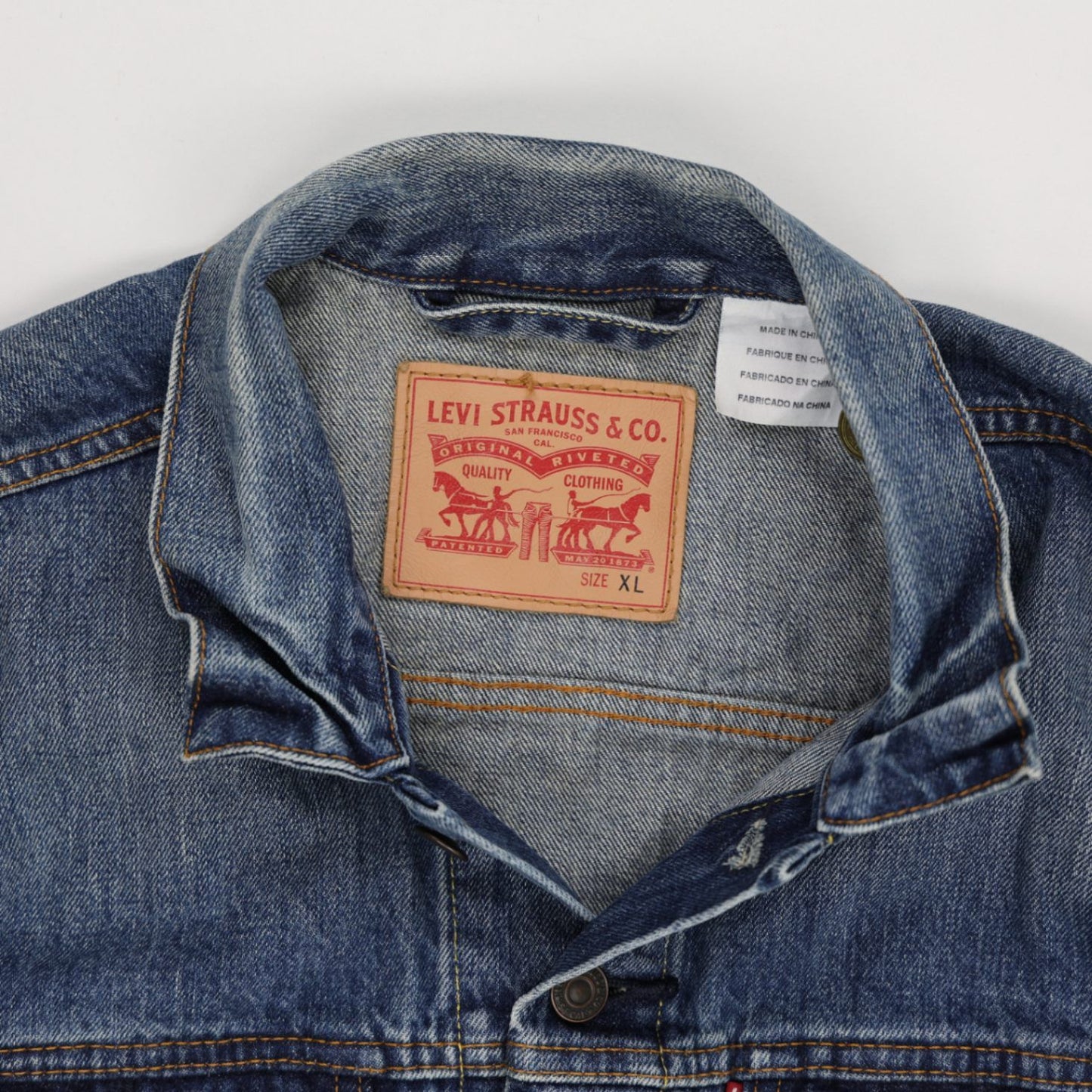 Levi's Vintage Blue Denim Trucker Jacket XL Cotton