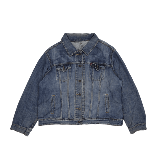 Levi's Blue Denim Trucker Jacket Size XL Vintage 99 Cotton 1 Elastane
