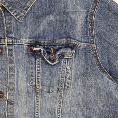 Levi's Blue Denim Trucker Jacket Size XL Vintage 99 Cotton 1 Elastane