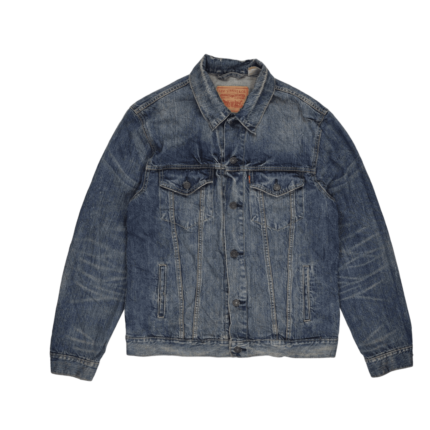 Levi's Vintage 70589 XL Blue Denim Jacket Cotton Trucker Collared