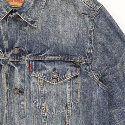 Levi's Vintage 70589 XL Blue Denim Jacket Cotton Trucker Collared