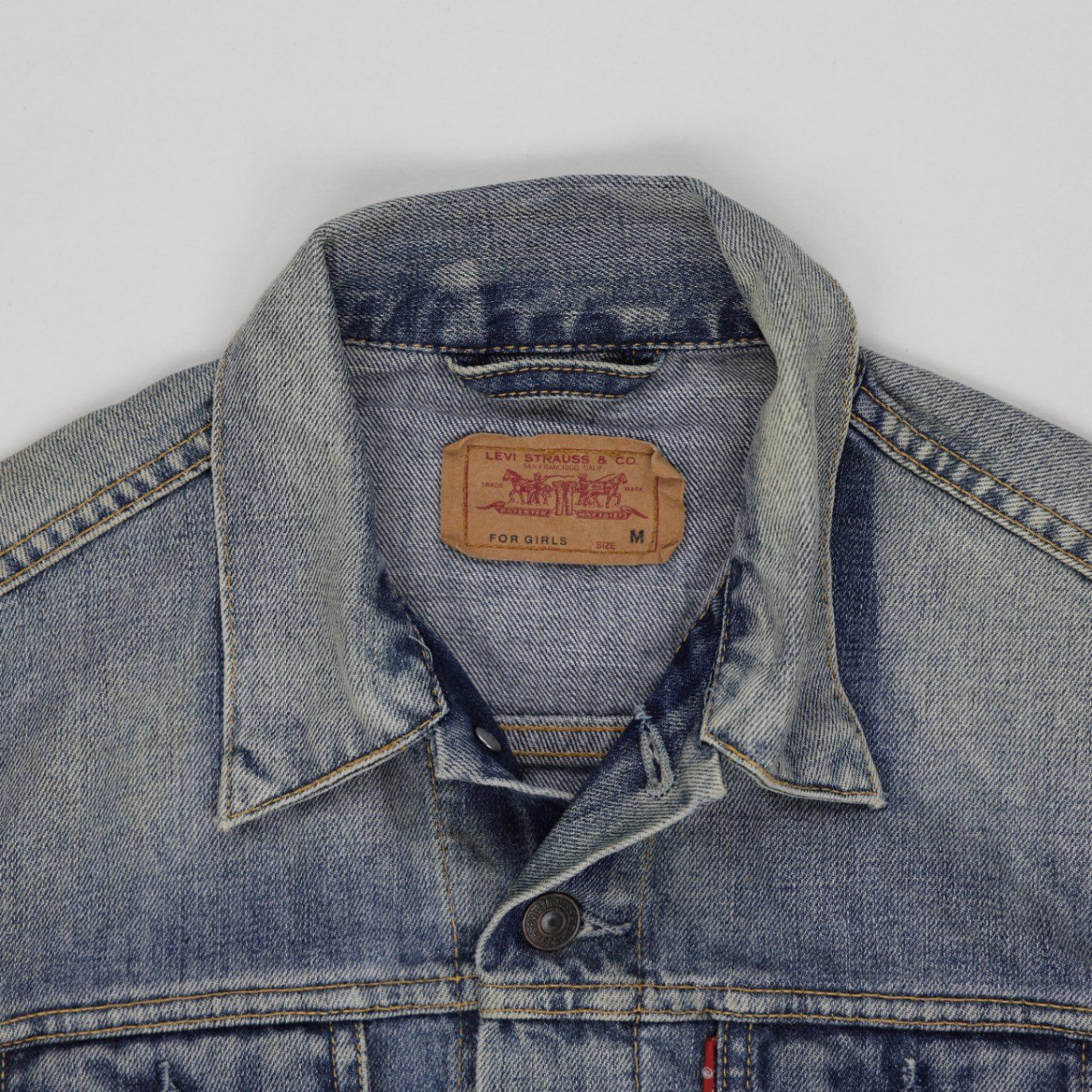 Levi Strauss and Co Vintage Blue Denim Jacket Women Medium Cotton Collared